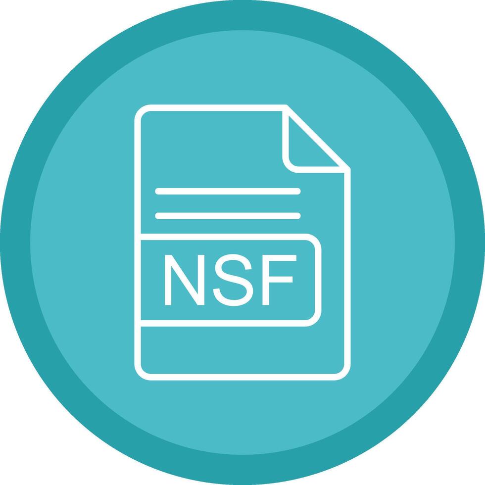 NSF File Format Line Multi Circle Icon vector