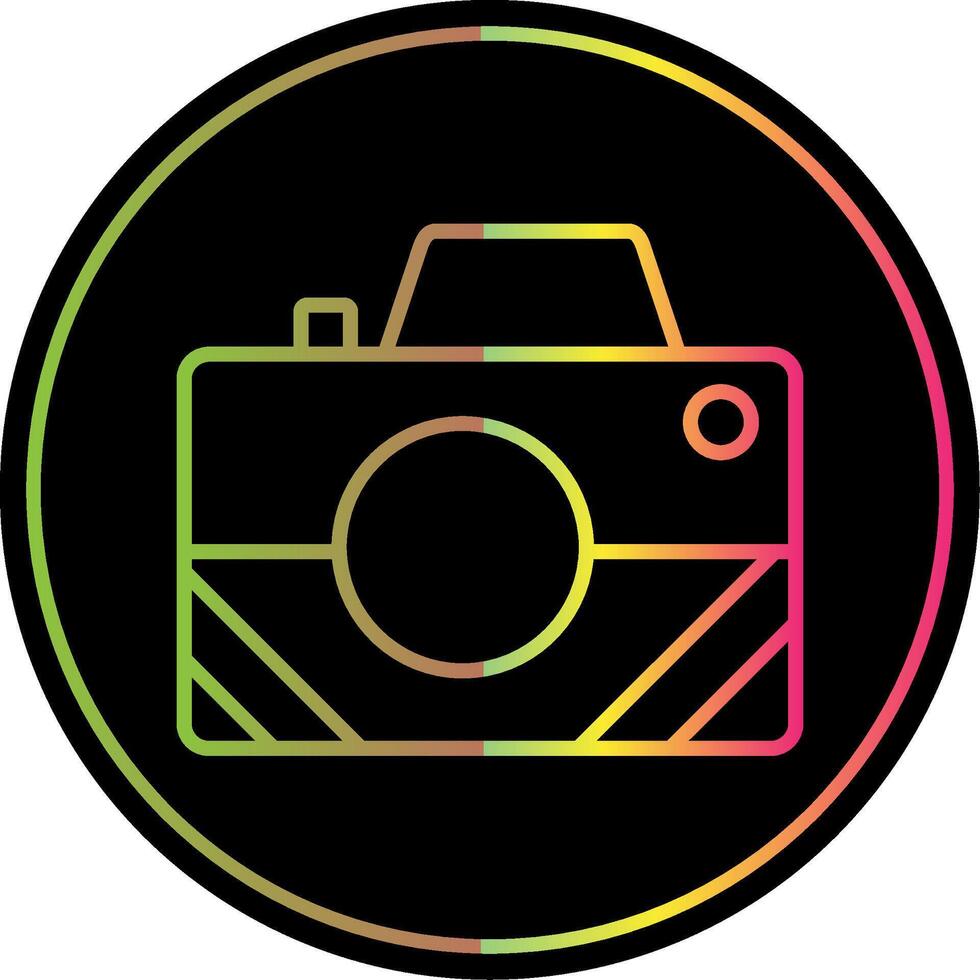 Camera Line Gradient Due Color Icon Design vector