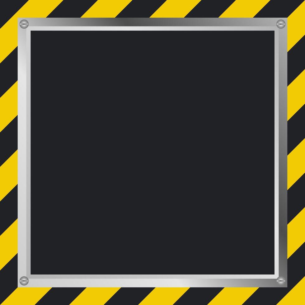 black yellow construction background. template design for banner, poster, social media, web. vector