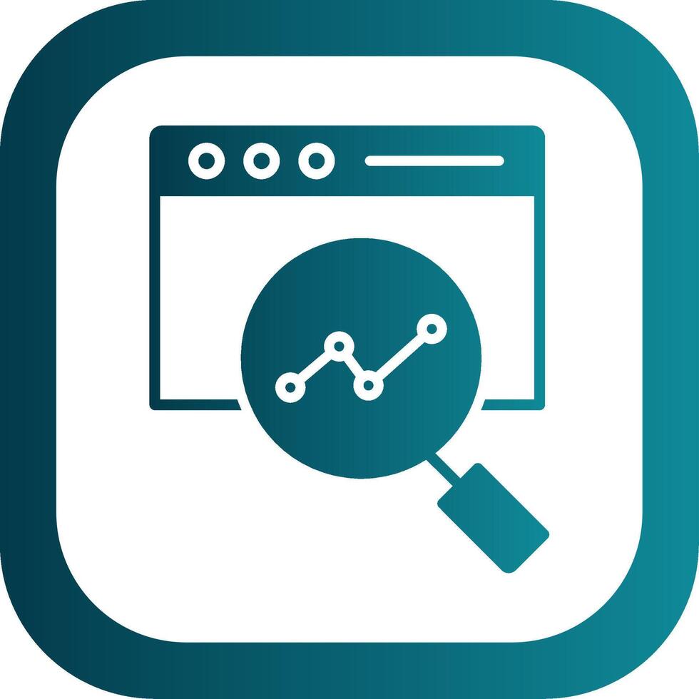 Web Monitoring Glyph Gradient Corner Icon vector