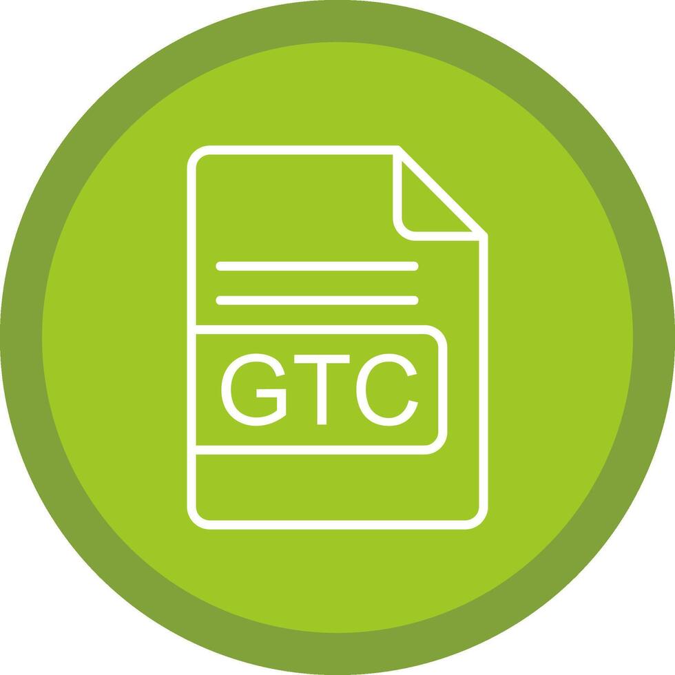 GTC File Format Line Multi Circle Icon vector