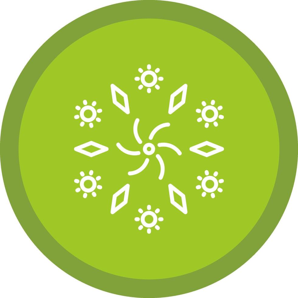 Firework Line Multi Circle Icon vector