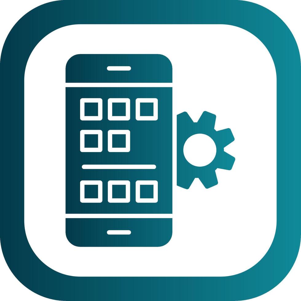 Application Development Glyph Gradient Corner Icon vector