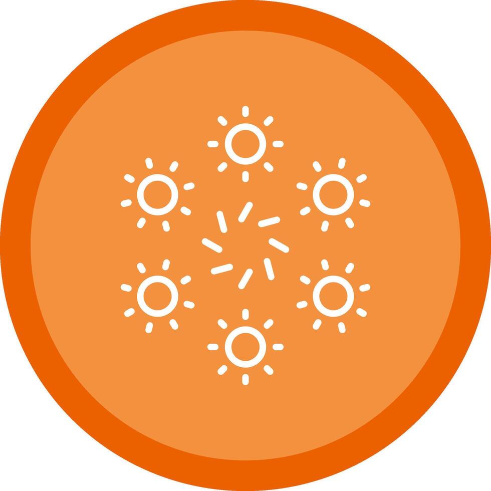 Firework Line Multi Circle Icon vector