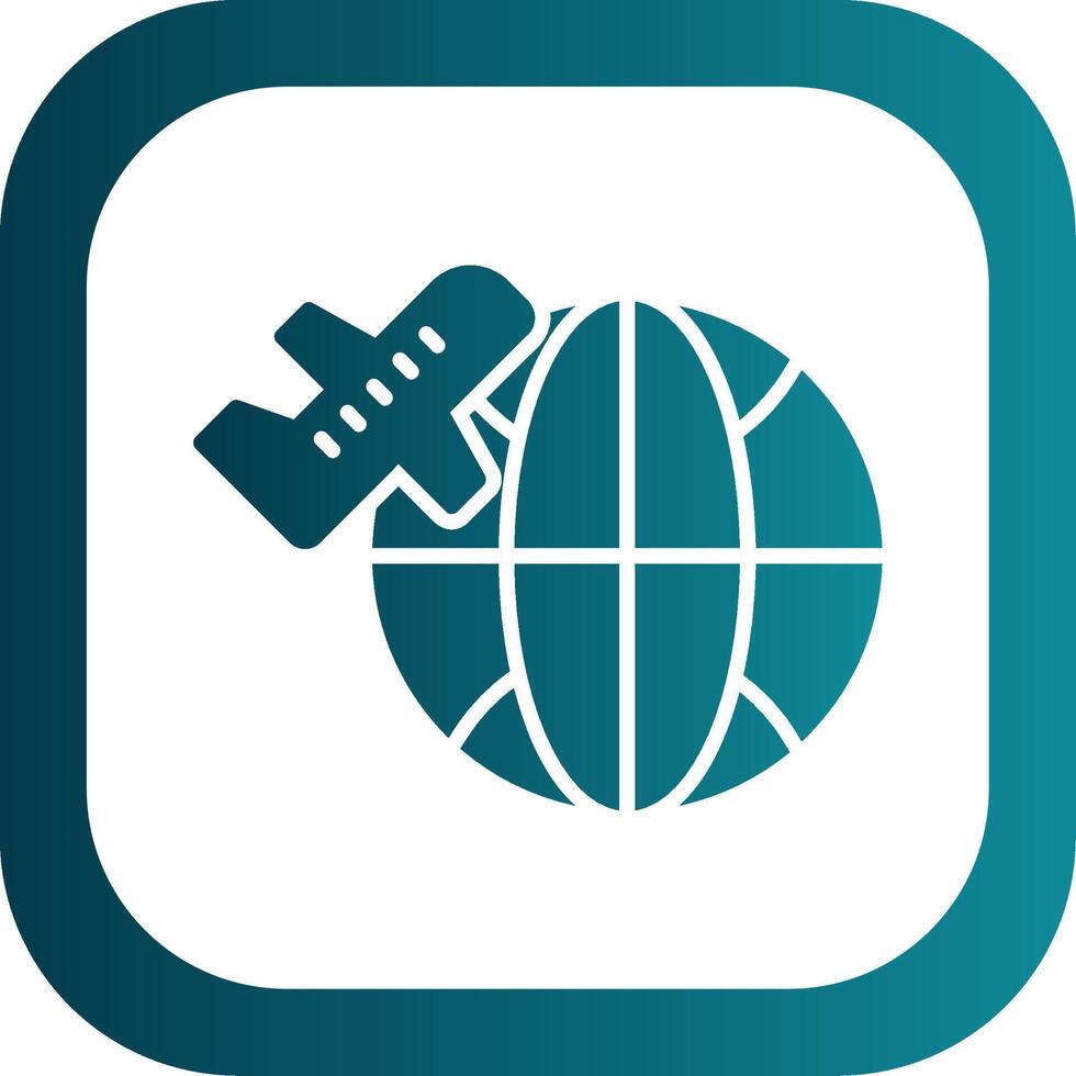 Worldwide Shipping Glyph Gradient Corner Icon vector