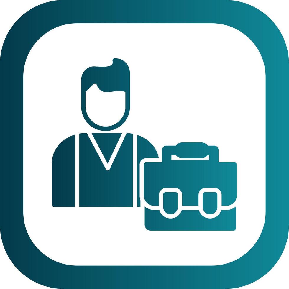 Broker Glyph Gradient Corner Icon vector