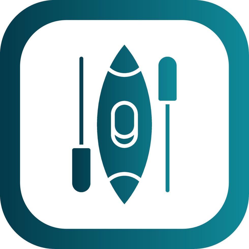 Canoe Glyph Gradient Corner Icon vector