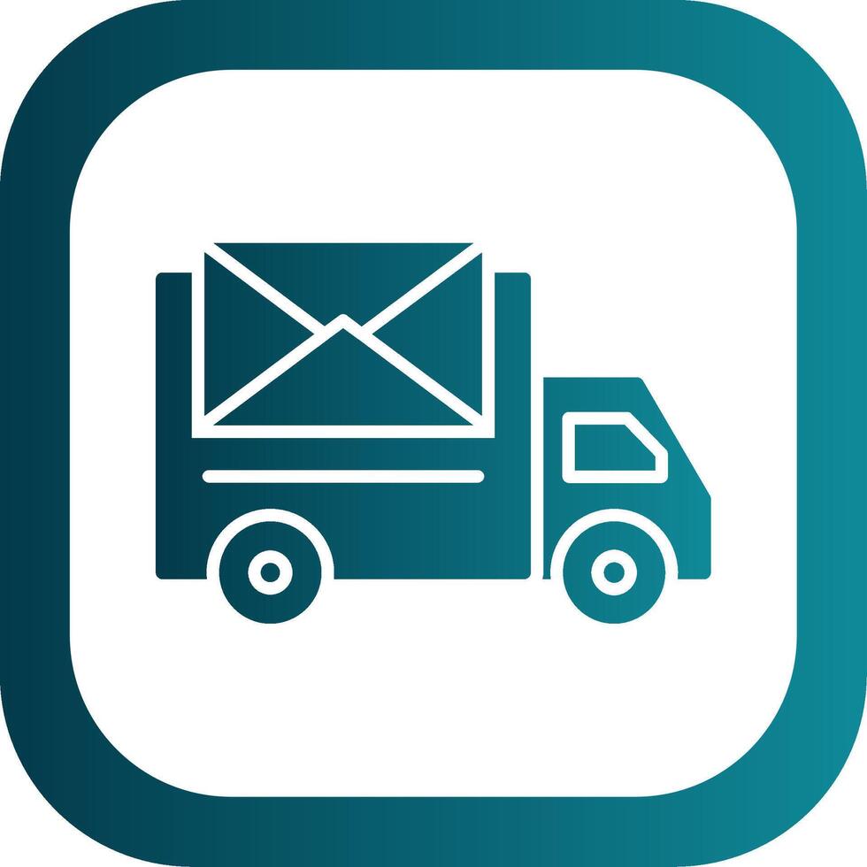Postal Delivery Glyph Gradient Corner Icon vector