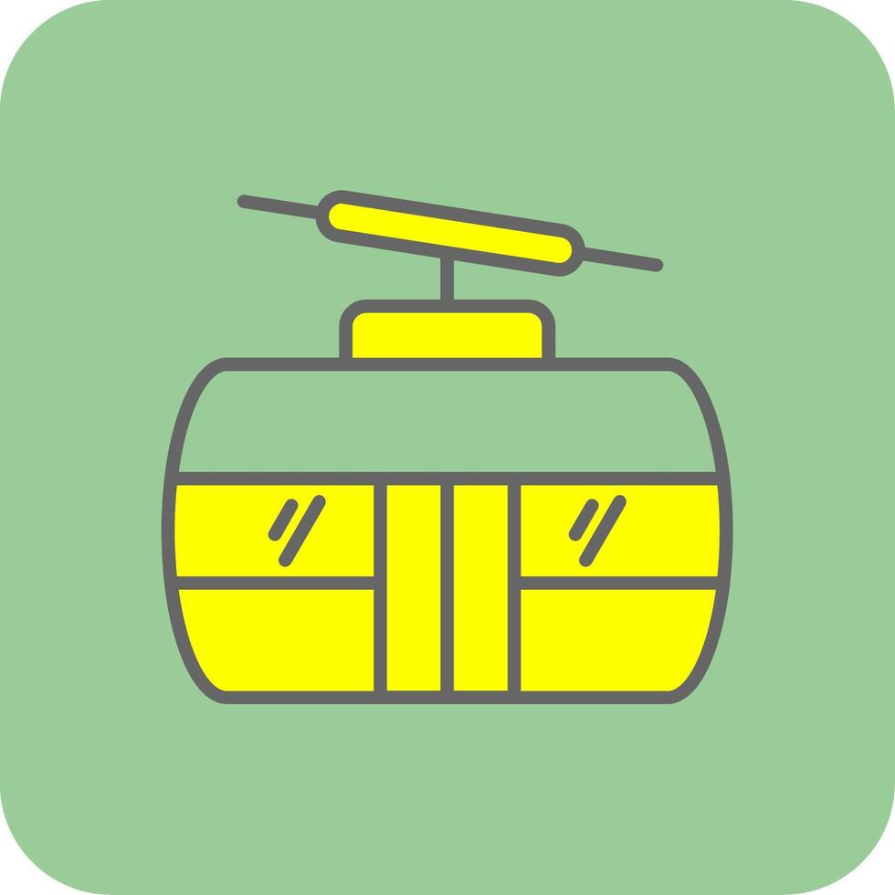 Cableway Glyph Gradient Corner Icon vector