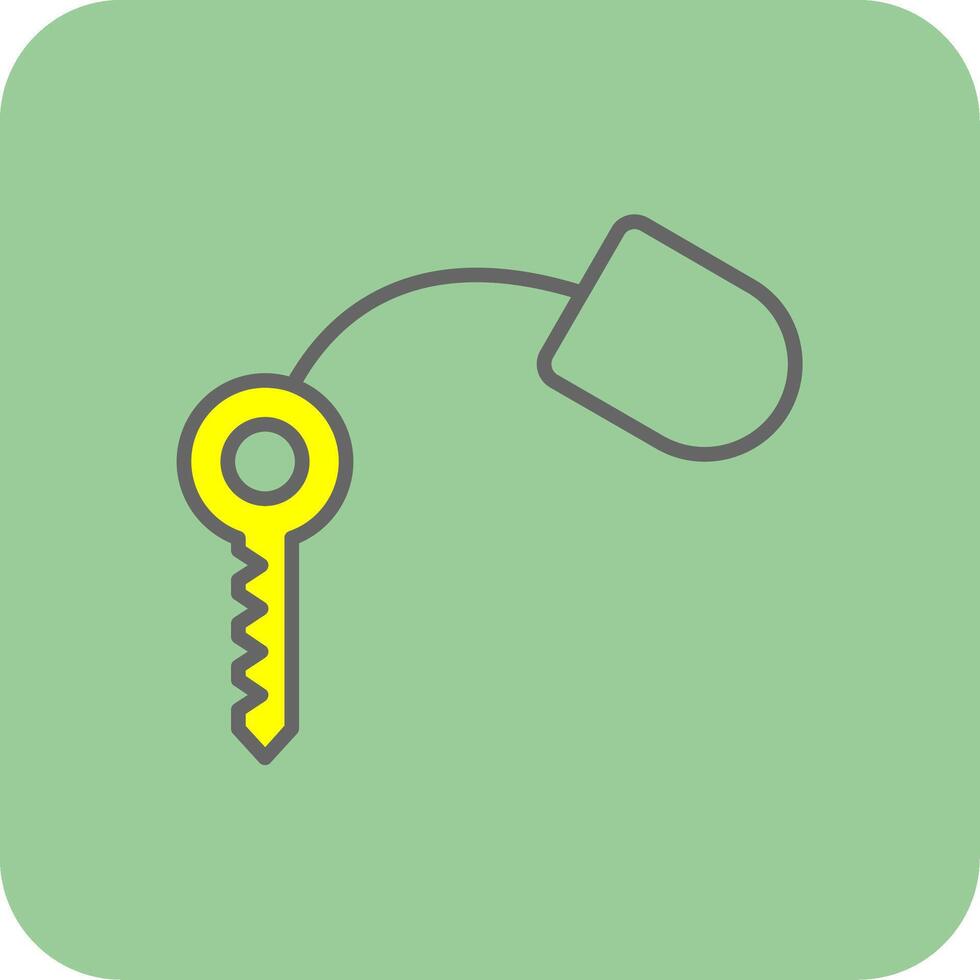 Key Glyph Gradient Corner Icon vector