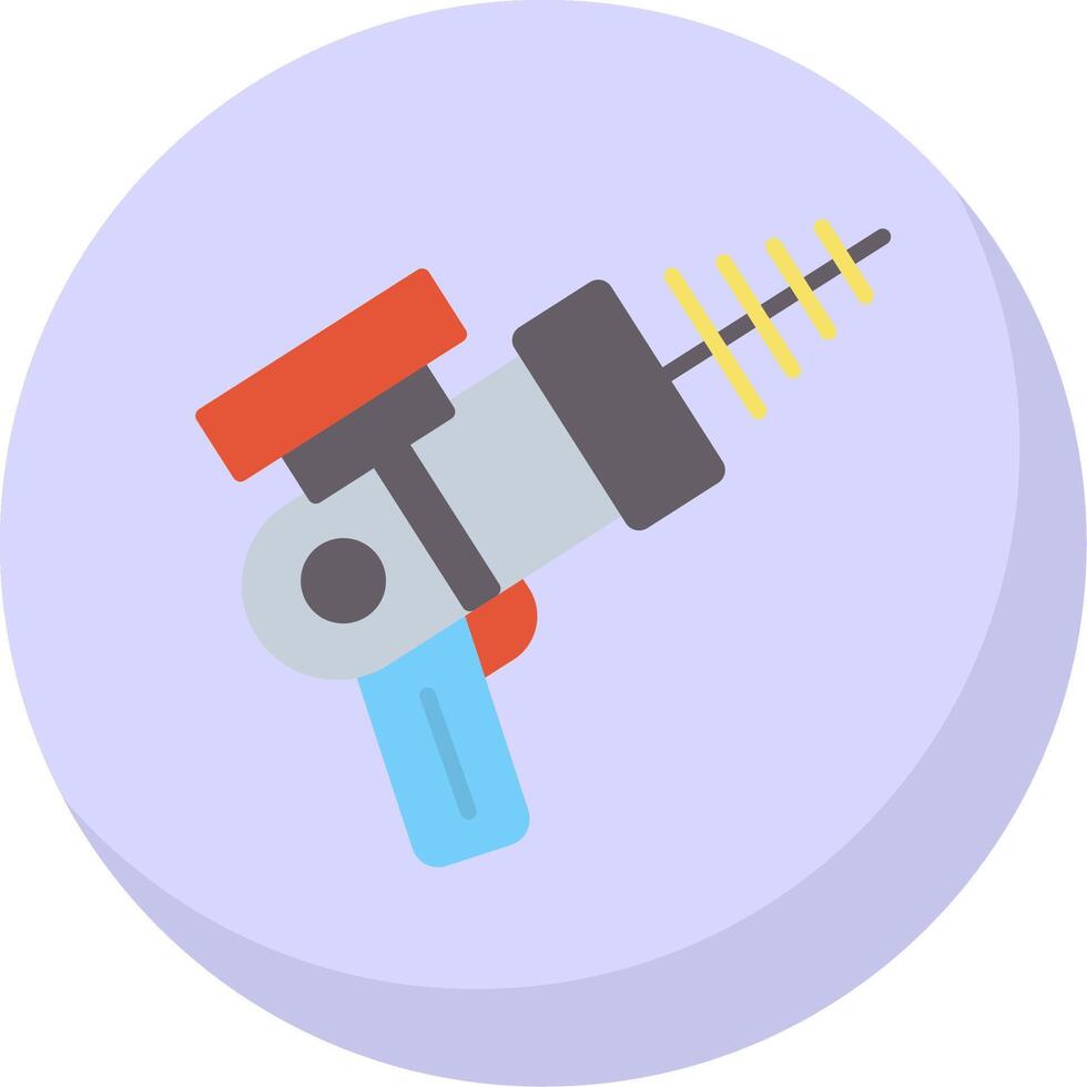 Laser Gun Flat Bubble Icon vector