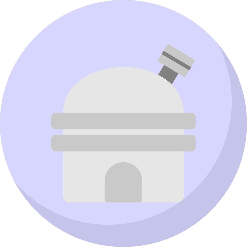 Observatory Flat Bubble Icon vector