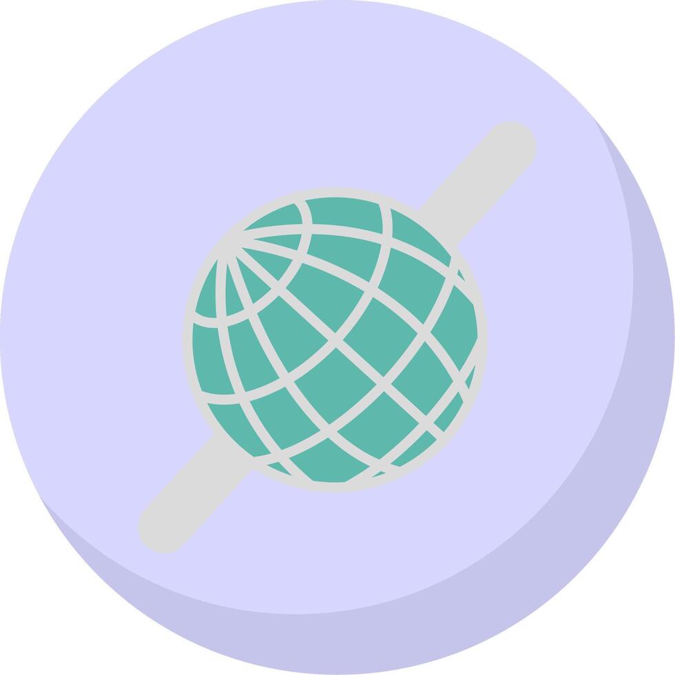 Sphere Flat Bubble Icon vector