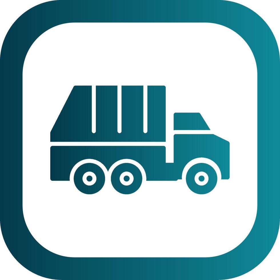 Garbage Truck Glyph Gradient Corner Icon vector