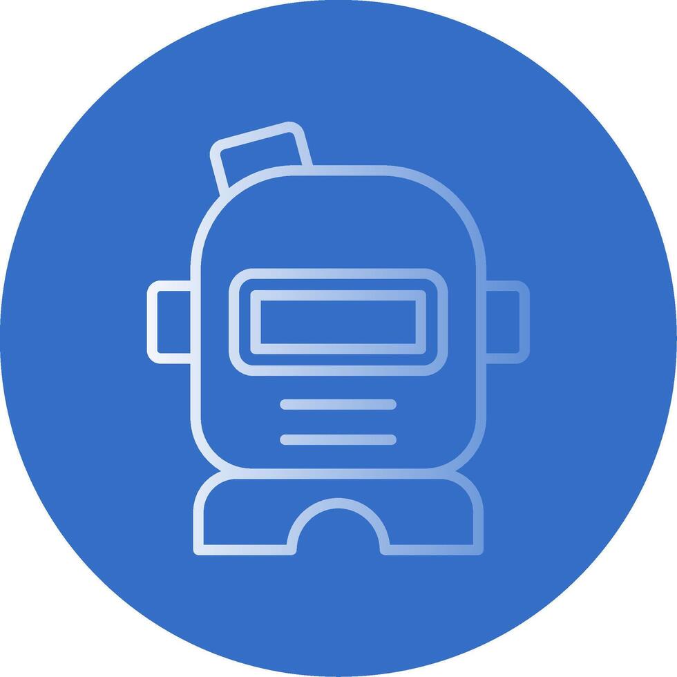 Astronaut Helmet Flat Bubble Icon vector