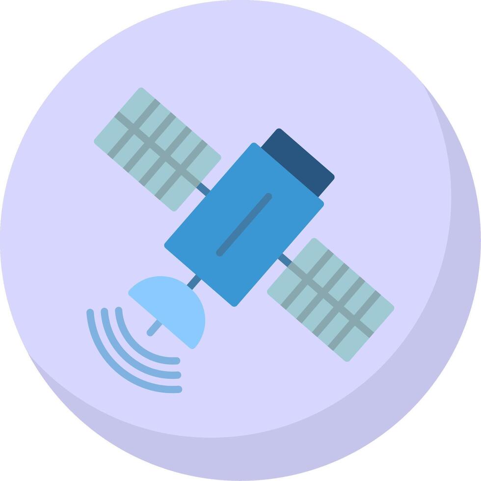 Satellite Flat Bubble Icon vector