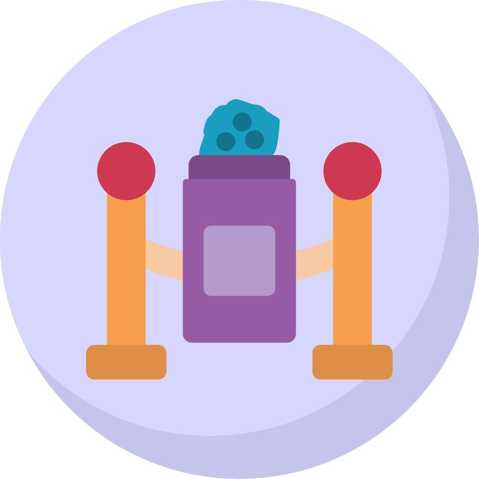 Precious Stone Flat Bubble Icon vector
