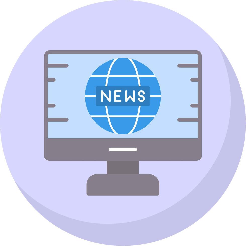 News Feed Flat Bubble Icon vector