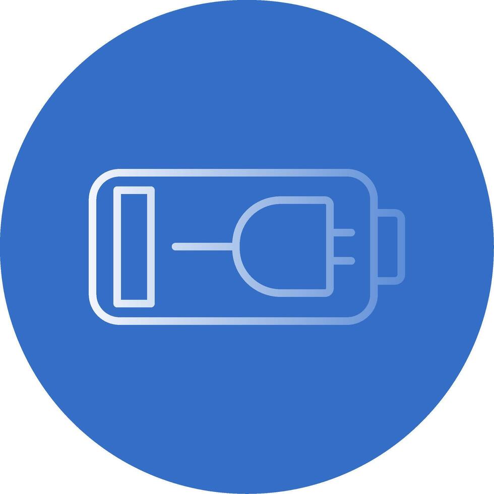 Charging Battery Flat Bubble Icon vector