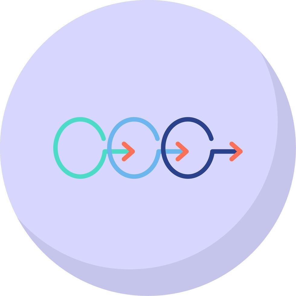 Process Chart Flat Bubble Icon vector