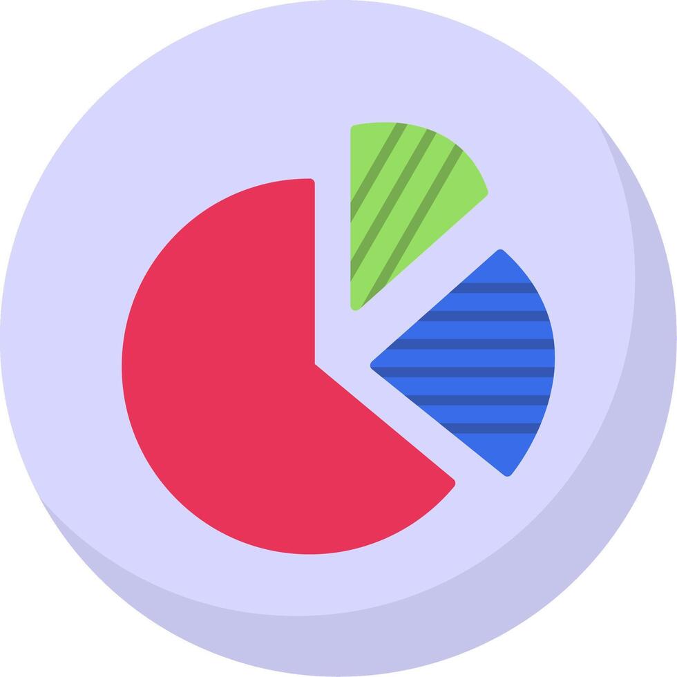 Pie Chart Flat Bubble Icon vector