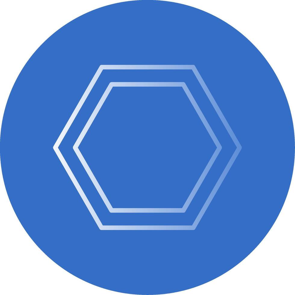 Hexagon Flat Bubble Icon vector