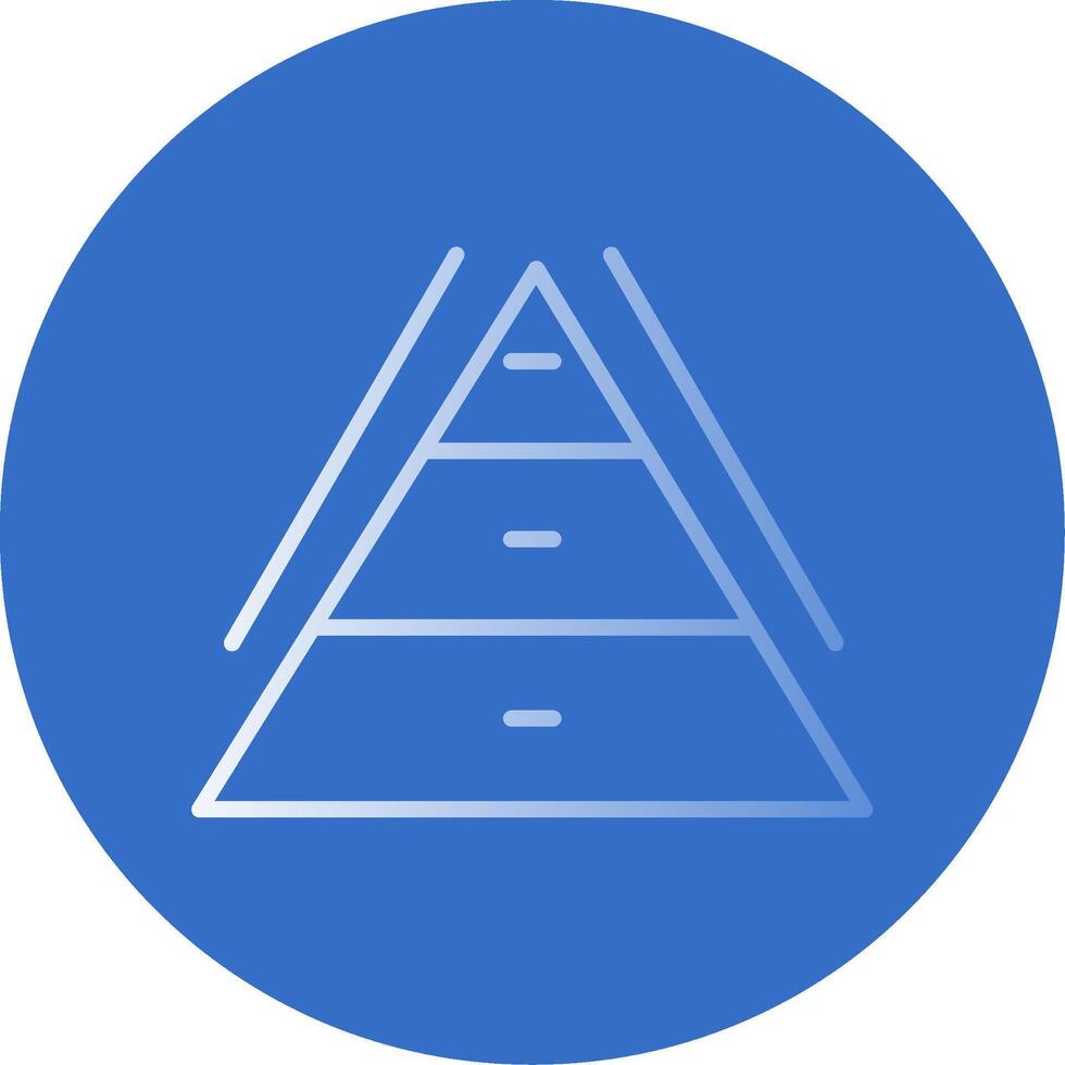 Pyramid Chart Flat Bubble Icon vector