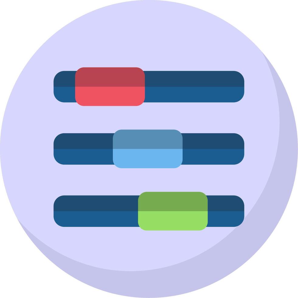 Progress Bar Flat Bubble Icon vector