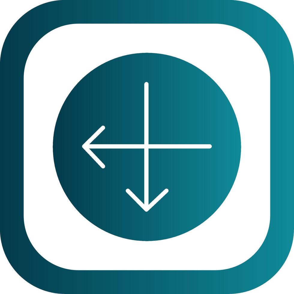 Intersect Glyph Gradient Corner Icon vector