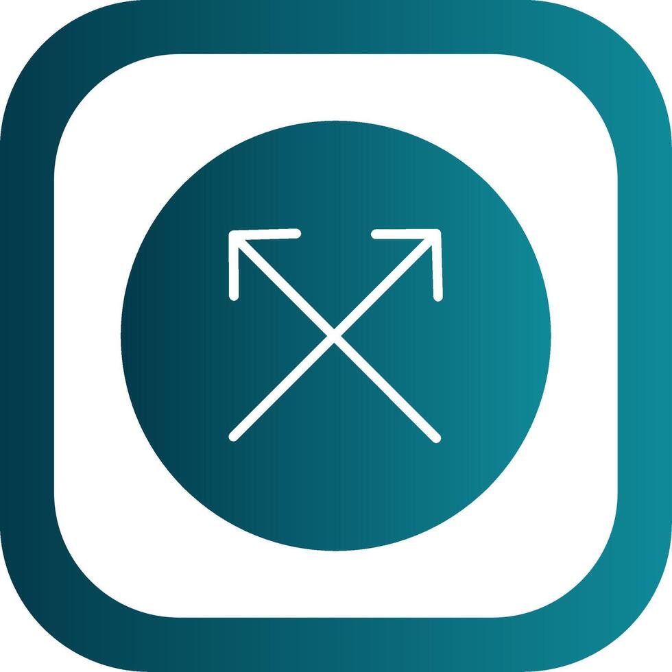 Intersect Glyph Gradient Corner Icon vector