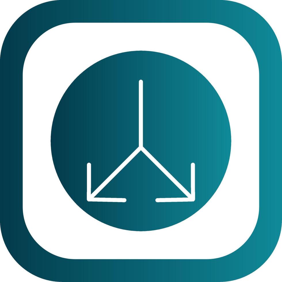 Split Glyph Gradient Corner Icon vector