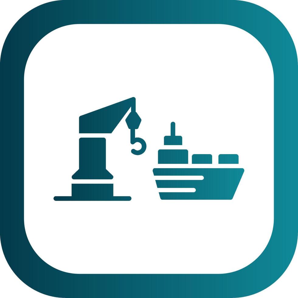 Harbor Glyph Gradient Corner Icon vector