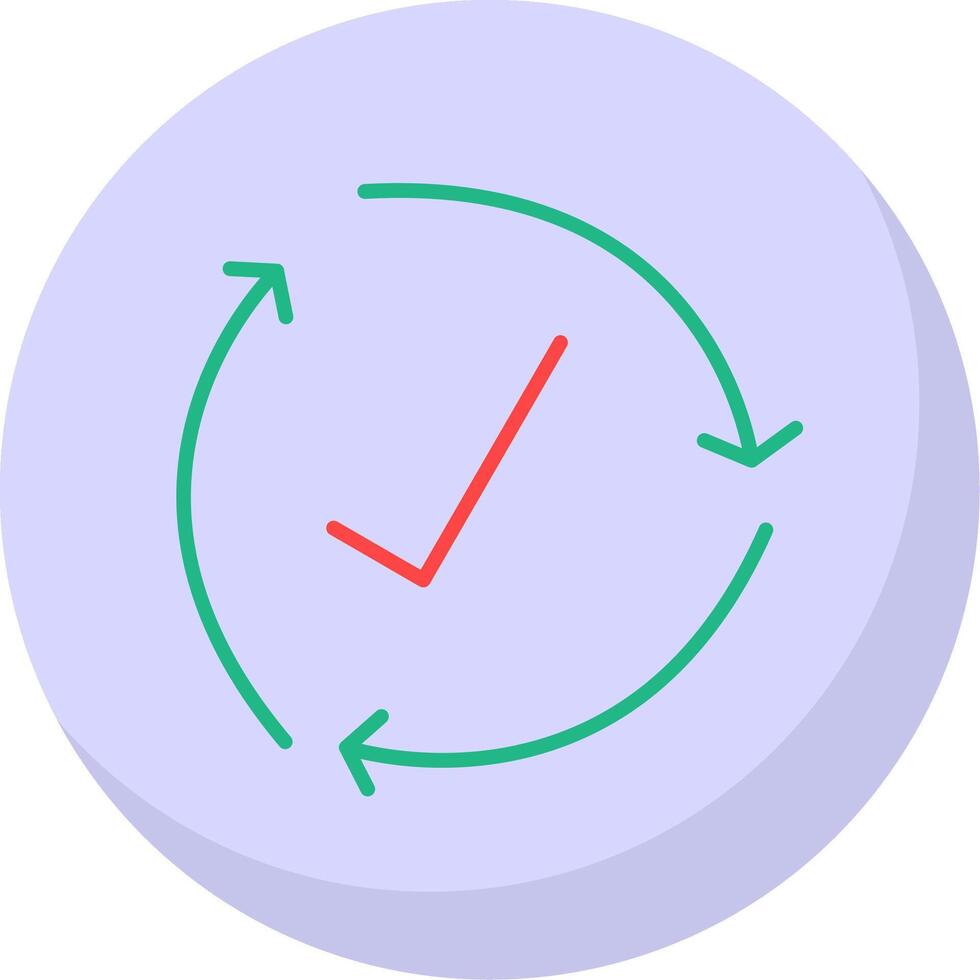 Cycle Flat Bubble Icon vector