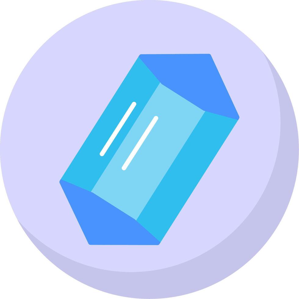 Crystal Flat Bubble Icon vector