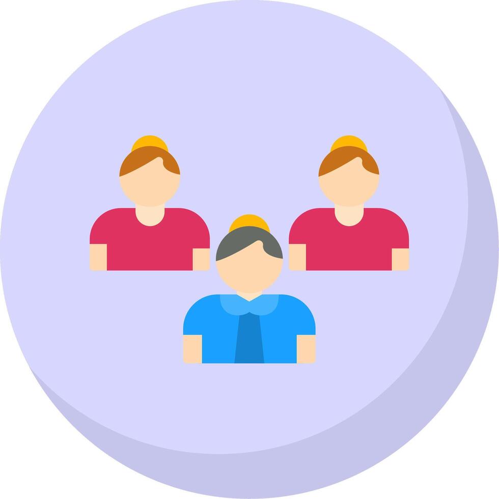Team Flat Bubble Icon vector