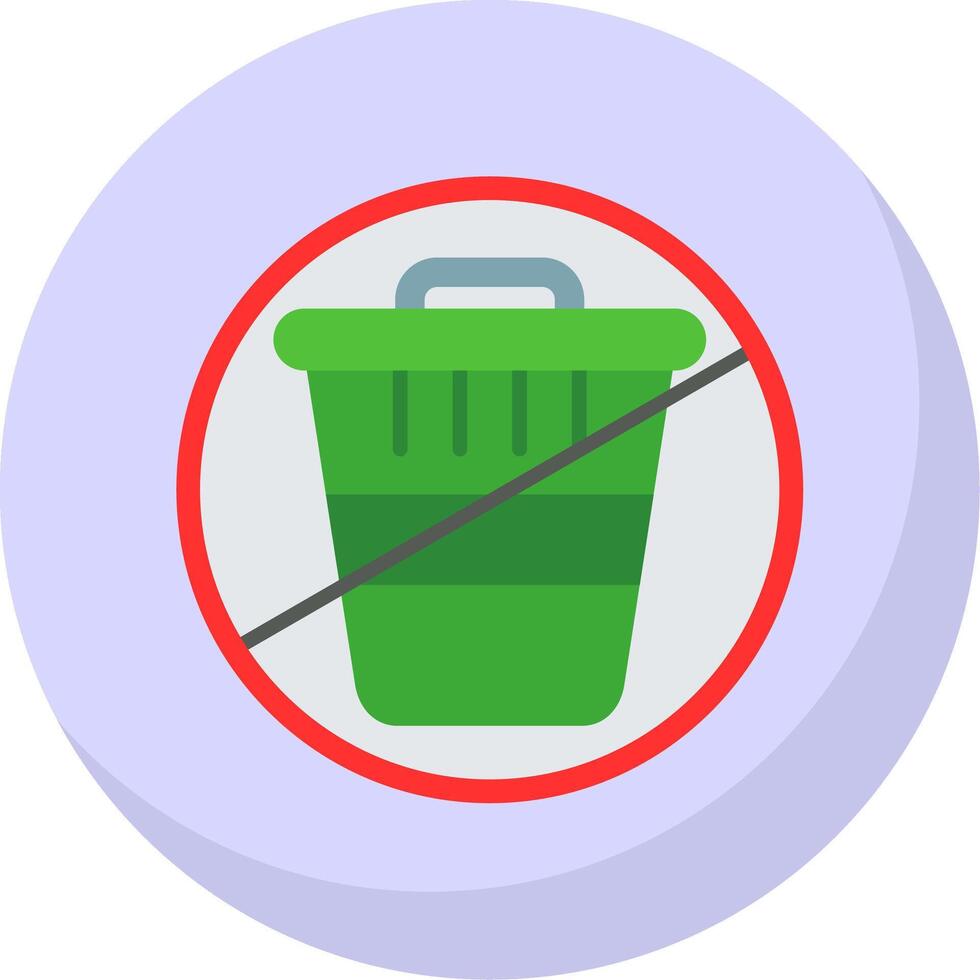 Zero Waste Flat Bubble Icon vector