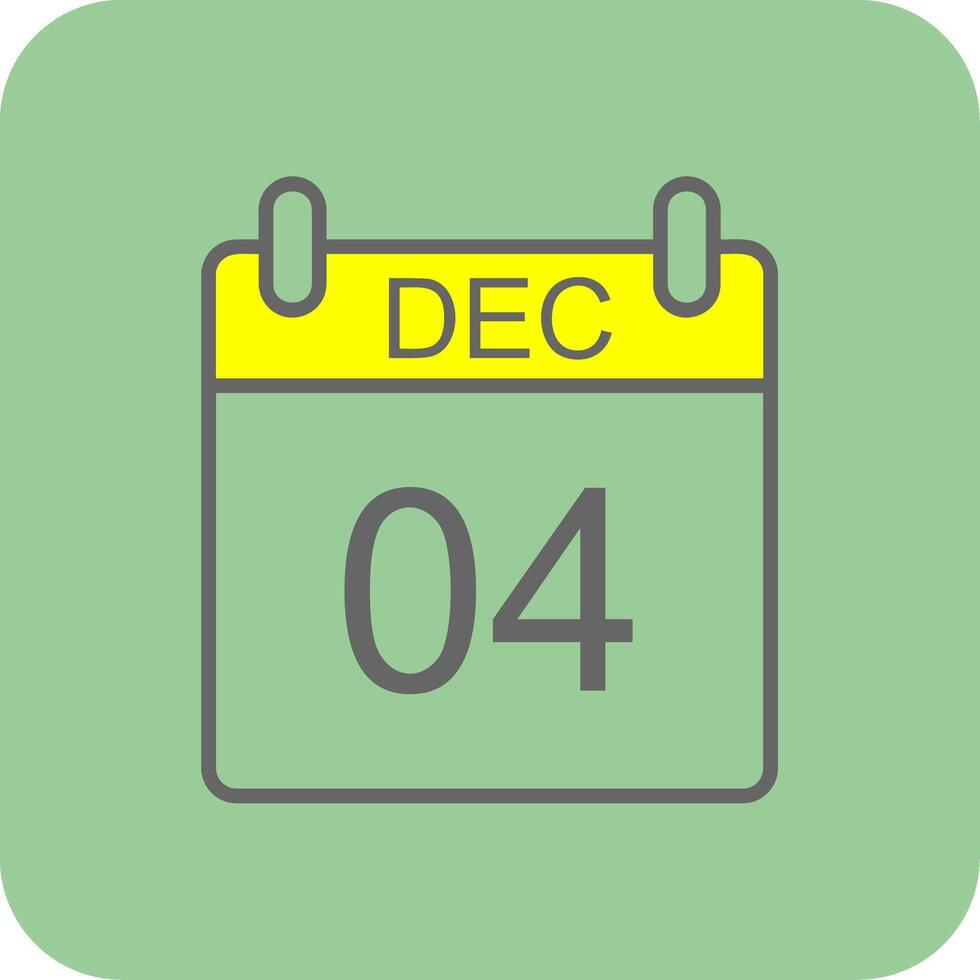December Glyph Gradient Corner Icon vector