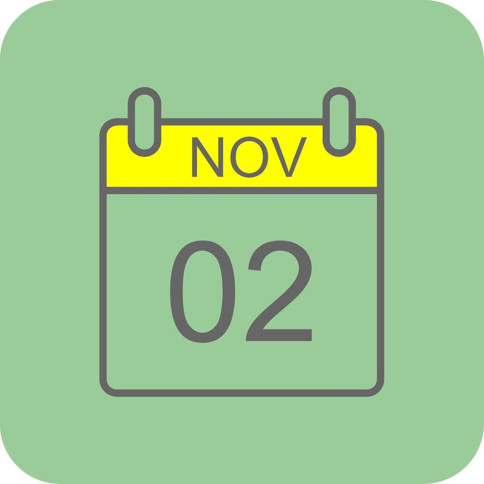 November Glyph Gradient Corner Icon vector
