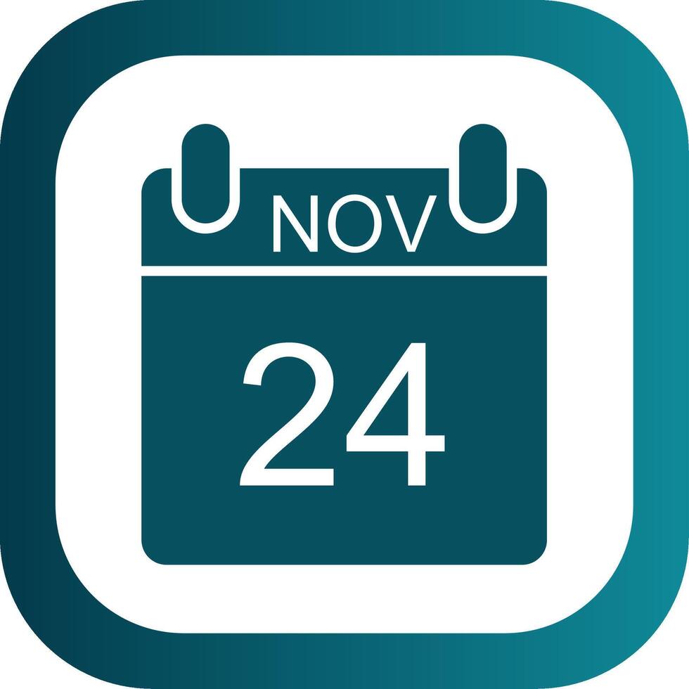 November Glyph Gradient Corner Icon vector