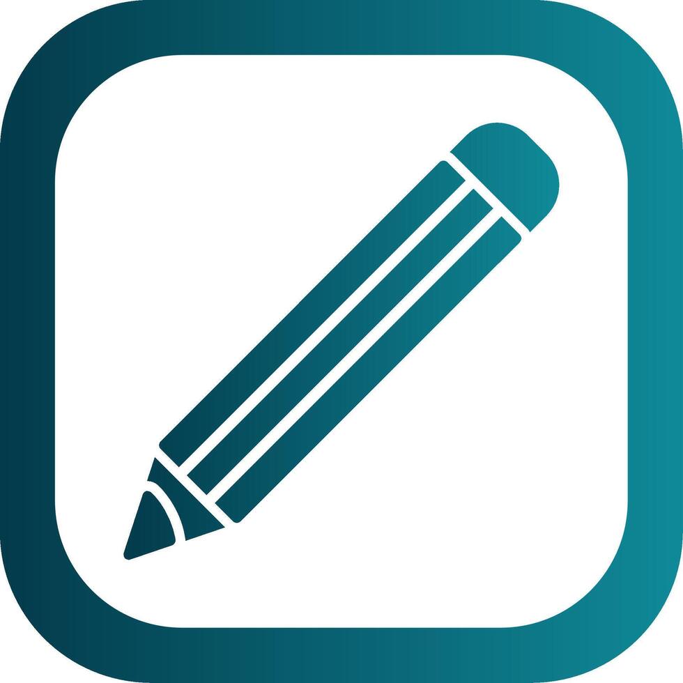 Pencil Glyph Gradient Corner Icon vector