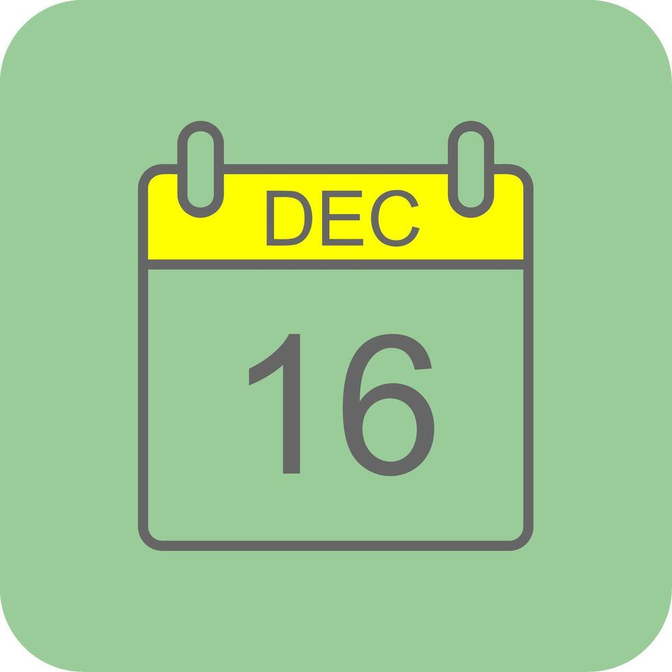 December Glyph Gradient Corner Icon vector