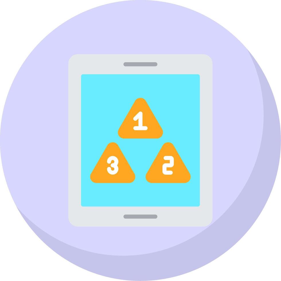 Tablet Flat Bubble Icon vector
