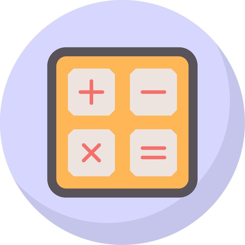 Calculator Flat Bubble Icon vector