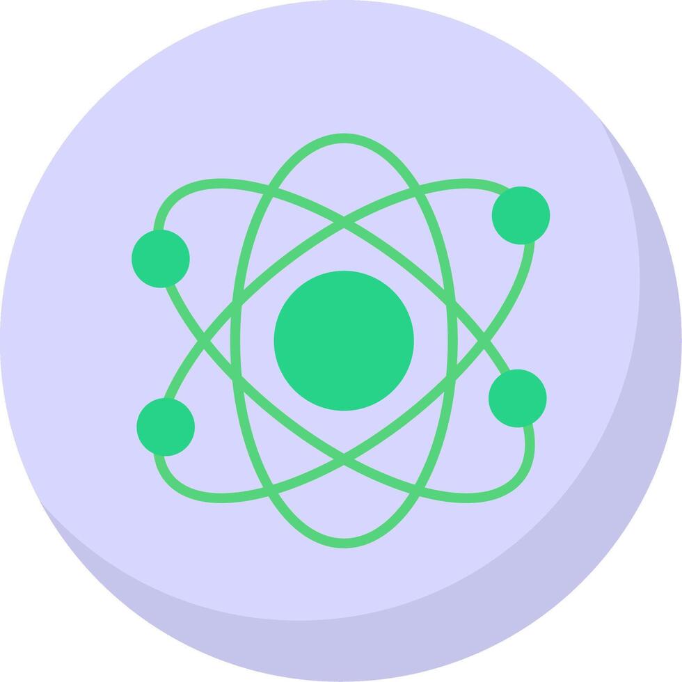 Atomic Flat Bubble Icon vector