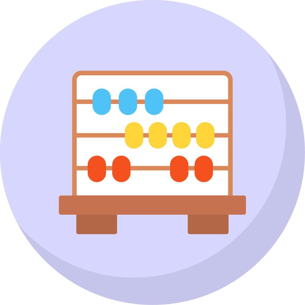 Abacus Flat Bubble Icon vector