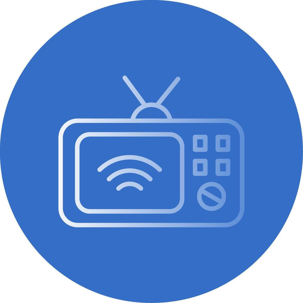 Television Flat Bubble Icon vector