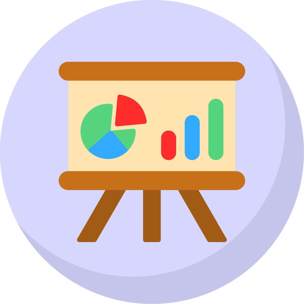 Whiteboard Flat Bubble Icon vector