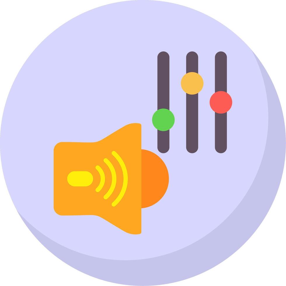 Volume Control Flat Bubble Icon vector