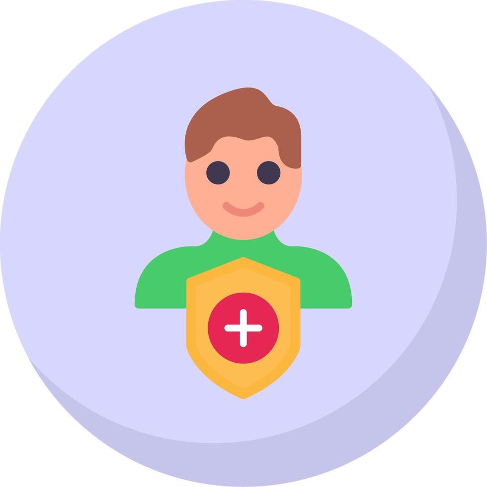 Security Admin Flat Bubble Icon vector