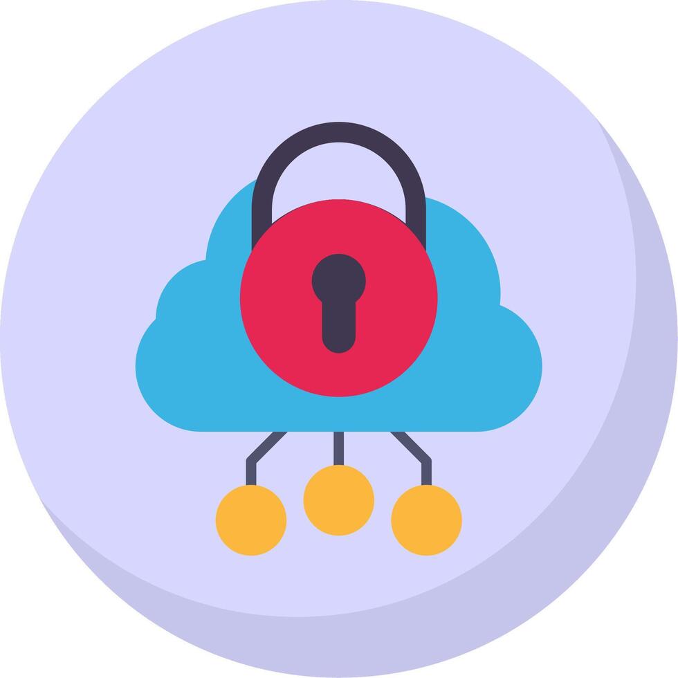 Security Cloud Flat Bubble Icon 44225569 Vector Art at Vecteezy
